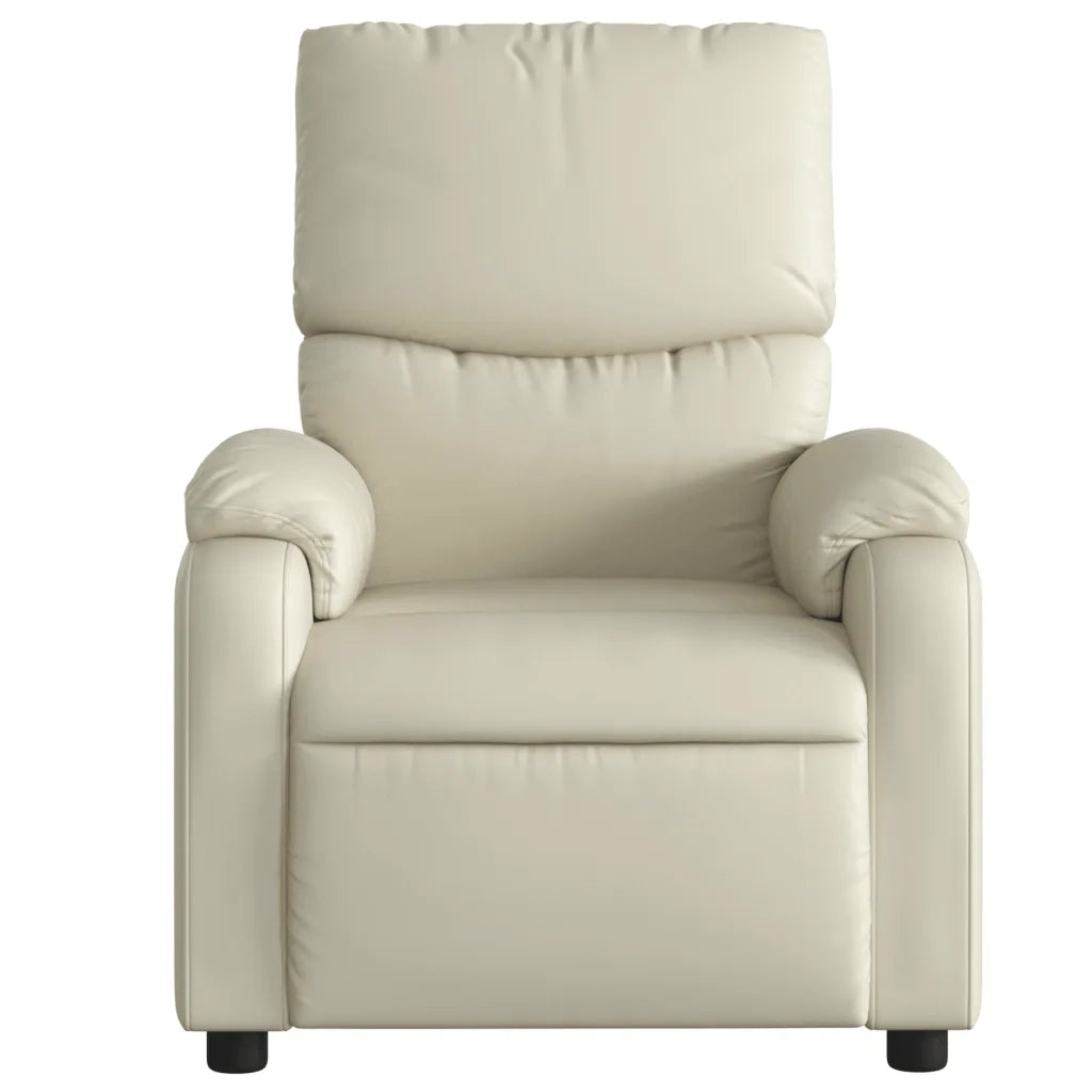 Divano Sedia-Poltrona Reclinabile Crema in Similpelle 294104