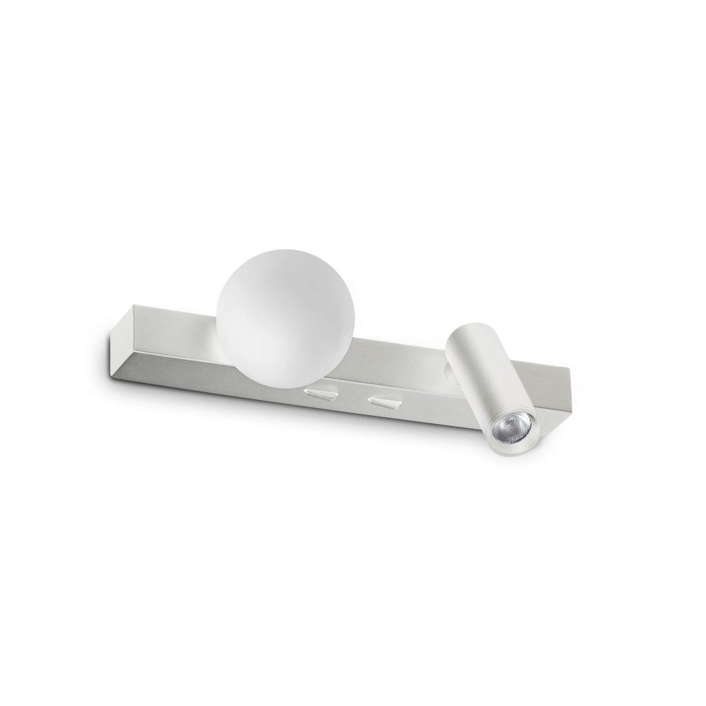 Applique Binomio 2 Luci Led Integrato Bianca