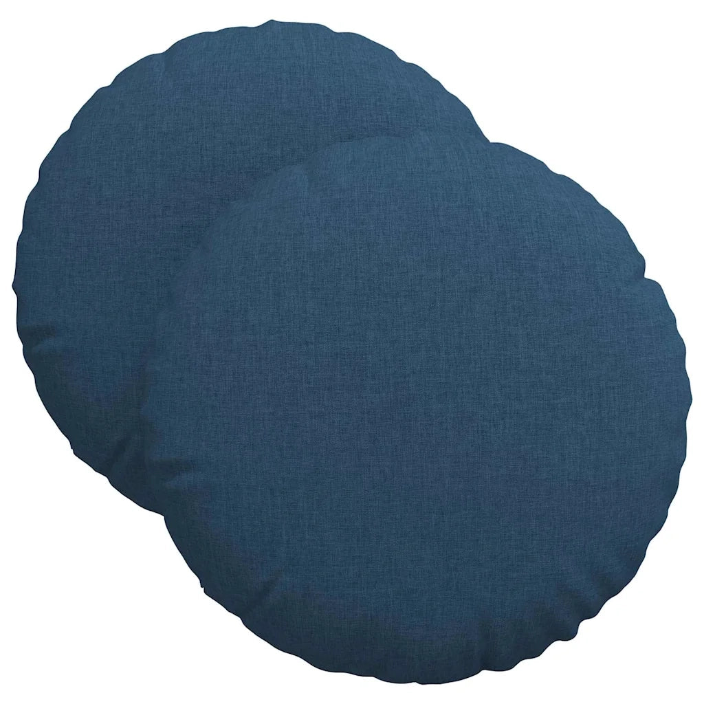Cuscini per Seduta 2 pz | Cuscini per sedie Blu ?40 x 13 cm Tessuto