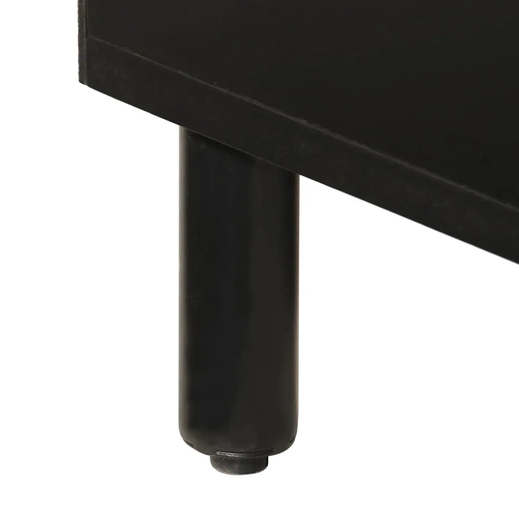 Mobile da Bagno | Armadio da bagno Nero 38x33x160 cm in Legno Massello di Mango