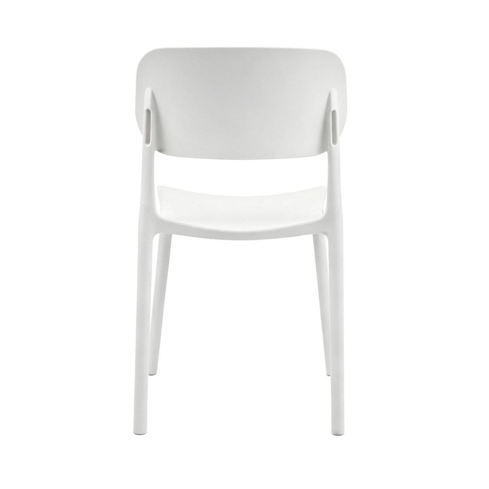 Set 4 Sedia in Polipropilene Loop Impilabili Bianco – Design Moderno e Leggero