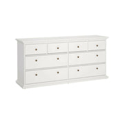 Cassettiera Asiagela, Settimino multiuso, Comò camera da letto, Mobile con cassetti, 183x49 h87 cm, Bianco