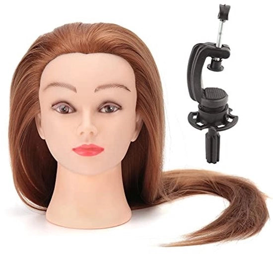 Capo per Addestramento Capelli 61 cm - Capo per Capelli di Alta Qualità - Capo per Capelli Professionale - Capo per Addestramento Capelli - Fibre Sintetiche - Adatto per Studenti di Cosmetologia - Capo per Addestramento Capelli