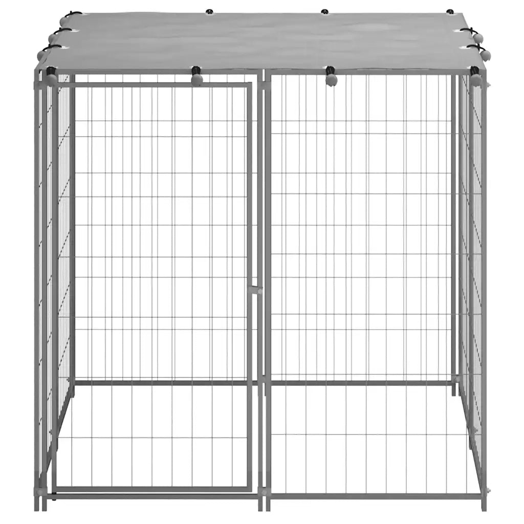 Cuccia per Cani Argento 110x110x110 cm in Acciaio 150785