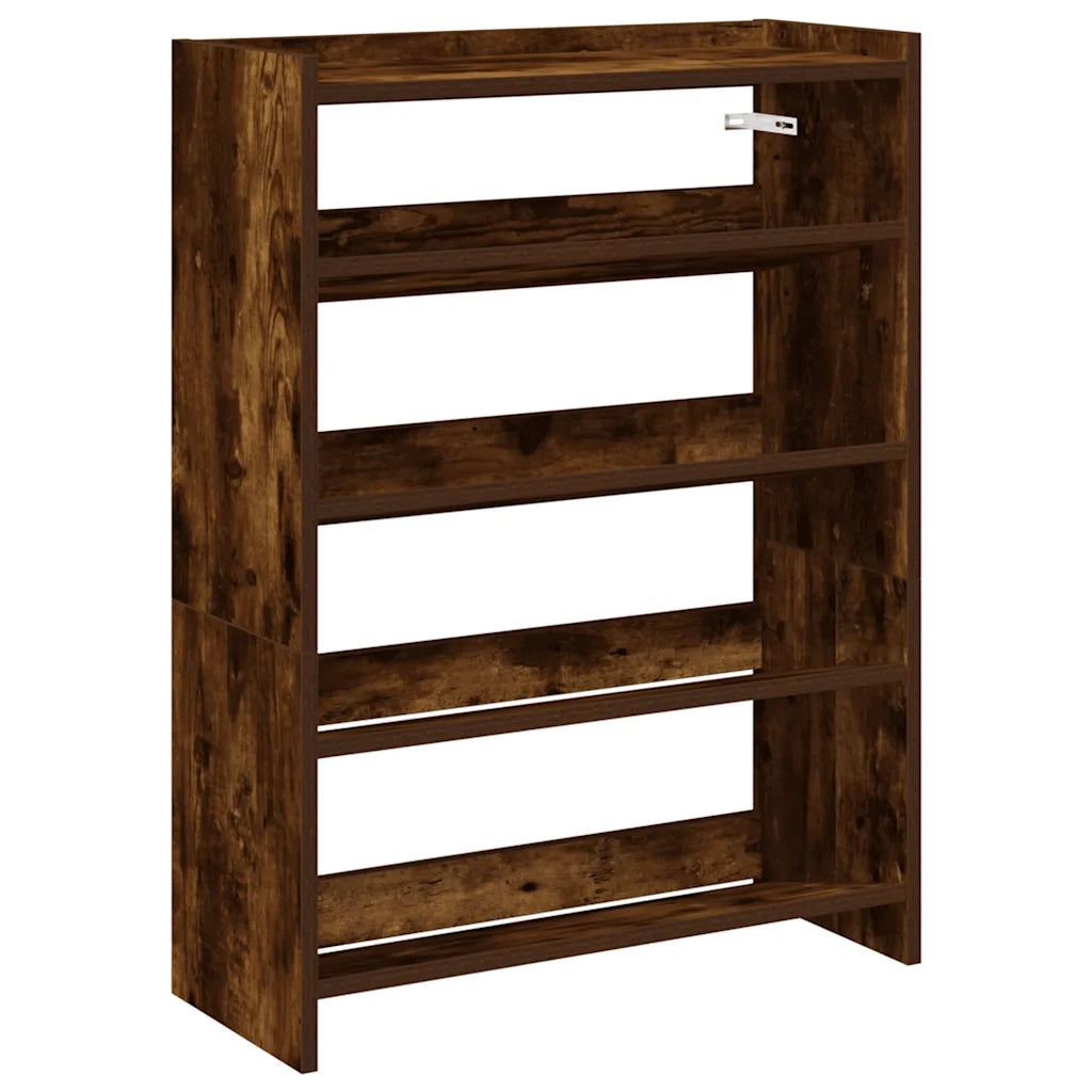 vidaXL Scarpiera Rovere Fumo 60x25x81 cm in Legno Multistrato