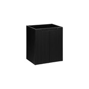 Mobile sottolavabo da bagno VANO – 2 porte – Nero opaco – L50 × P39 × H57 cm – Da appendere