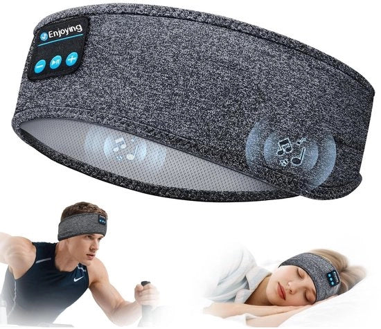 Altoparlanti stereofonici ultradunni - Cintura di protezione per sport - Materiale ad alta respirazione - Lunga durata della batteria - Cuffia da sonno wireless - Adatto per l'ascolto di musica ad alto volume