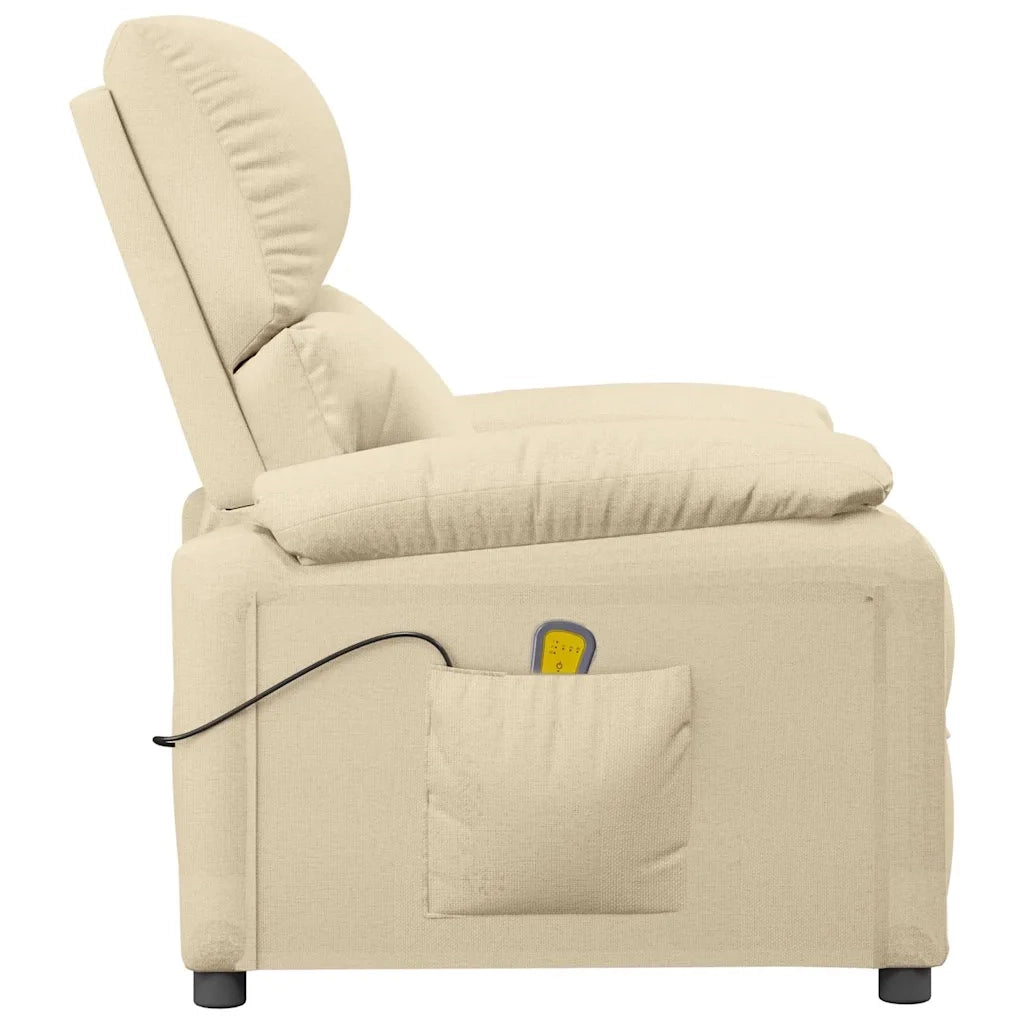 Divano Sedia-Poltrona Massaggiante Crema in Tessuto 734608
