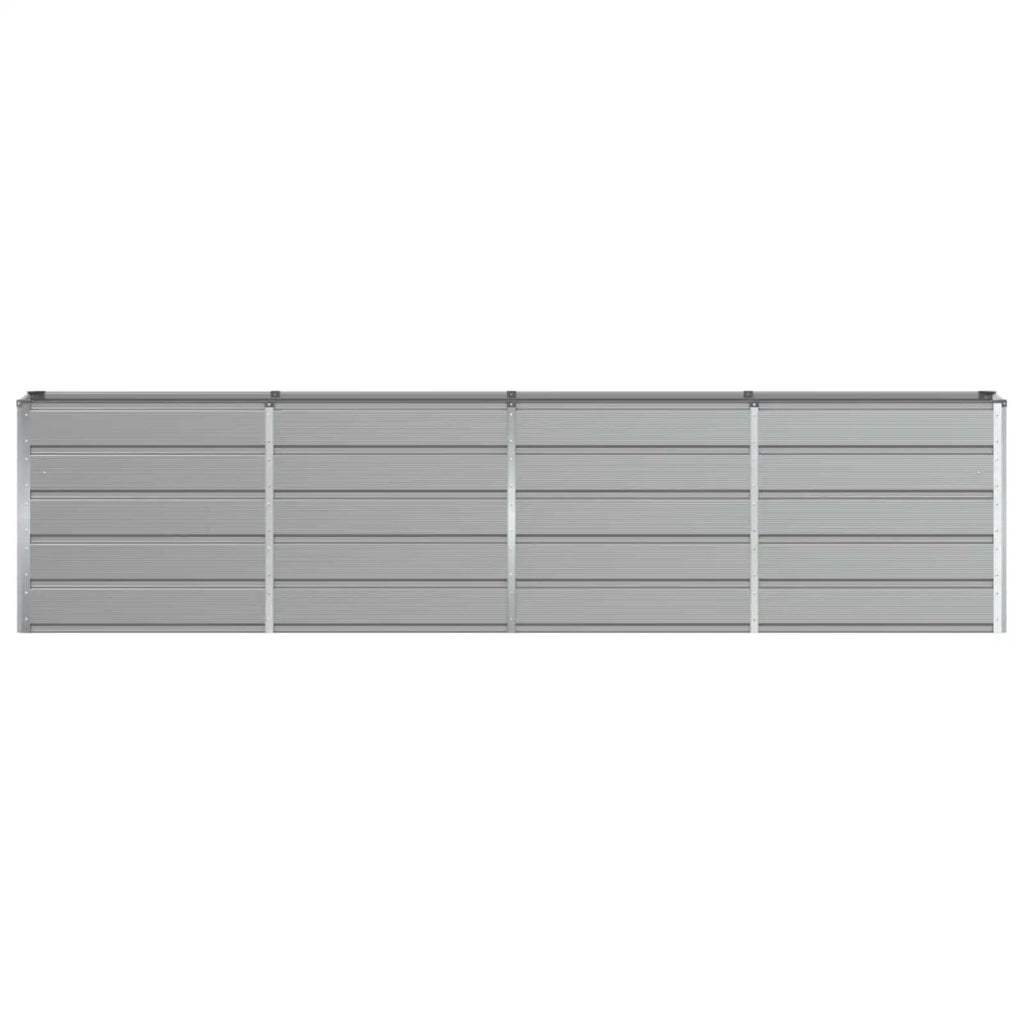 Fioriera Grigio chiaro 320 x 40 x 75 cm Acciaio