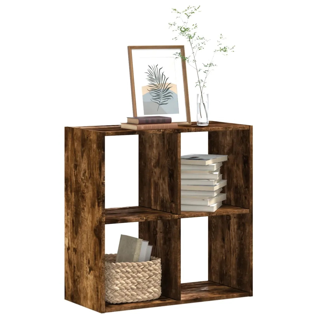 Libreria Rovere Fumo 68,5x32x68,5 cm in Legno Multistrato 852829