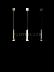 SOSPENSIONE LILA PICCOLA BIANCO H.26CM D.6,6CM 1 LUCE ATTACCO GU10