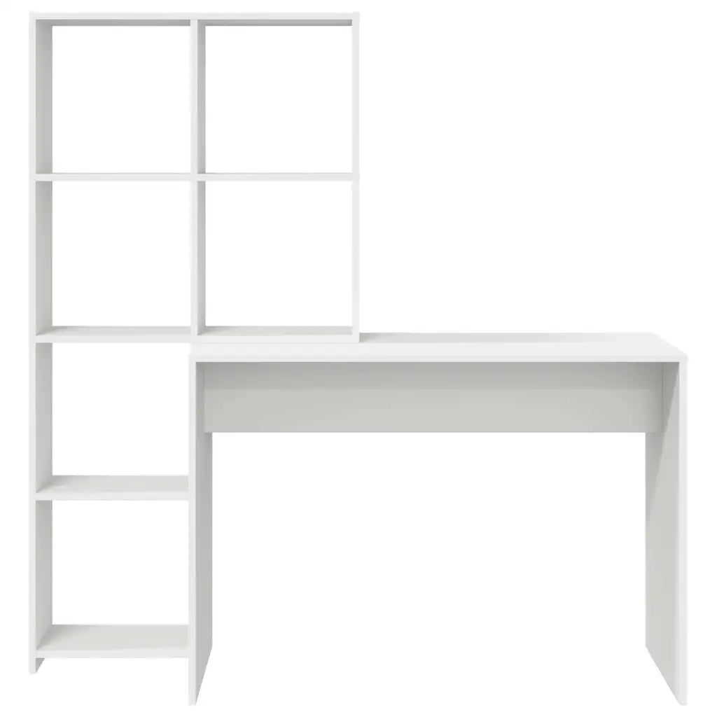 vidaXL Scrivania Bianco 138.5 x 55 x 143 cm Legno multistrato