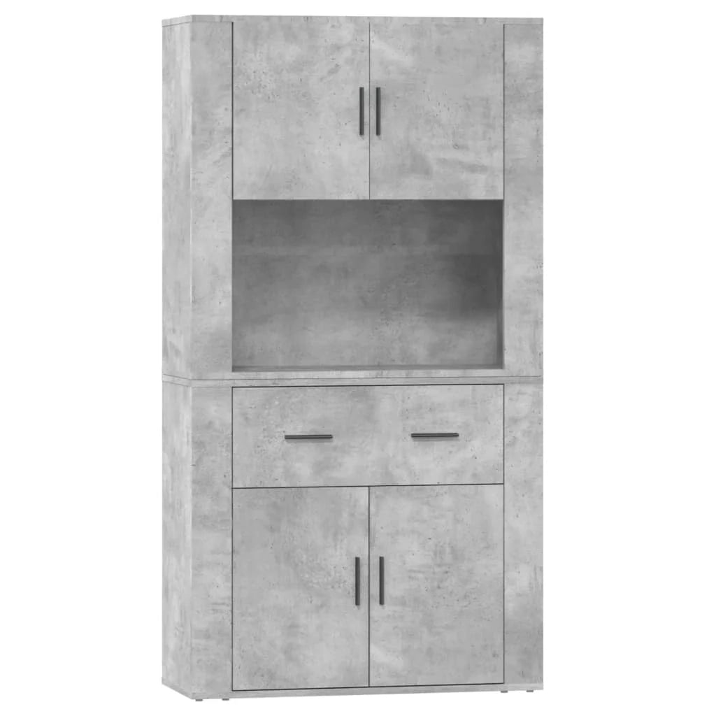 Buffet credenza cassettiera armadio mobile contenitore organizer cucina soggiorno salotto alto legno ingegnerizzato grigio 02_0034729