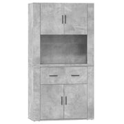 Buffet credenza cassettiera armadio mobile contenitore organizer cucina soggiorno salotto alto legno ingegnerizzato grigio 02_0034729