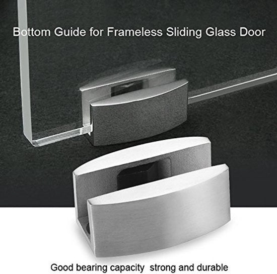 Accessorio per Porta Scorrevole di Alta Qualità in Acciaio Inossidabile 304 - Rullo di Guida del Pavimento - Rullo di Guida - Regolabile Distanza tra i Vetrini 8-14 mm - Duraturo e Resistente alla Ruggine - Sistema di Porta Scorrevole