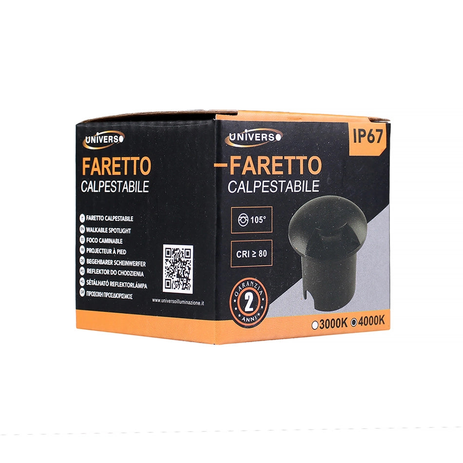 FARETTO LED SEGNAPASSO DA ESTERNO IP67 1W LUCE NATURALE 4000K - ILLUMINAZIONE DI SICUREZZA E DESIGN PER GIARDINI E PERCORSI