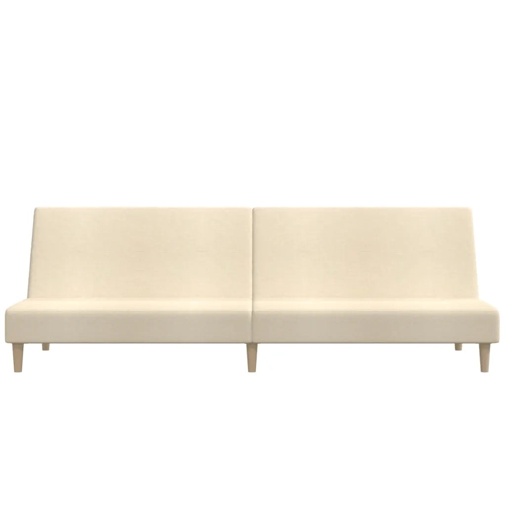 Divano letto | Sof¨¤ letto | Letto singolo a 2 Posti Crema in Tessuto