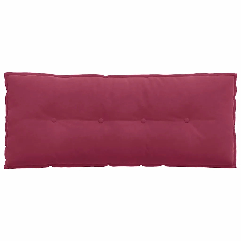 Cuscino per Schiena Rosso Vino 120 x 50 cm Tessuto in Cords