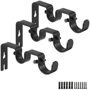 Set di sosteggi corda a doppia corda - Regolatori corda 1"/5/8" - Set da 3 - Nero - Materiale in acciaio resistente - Sosteggi corda a doppia corda