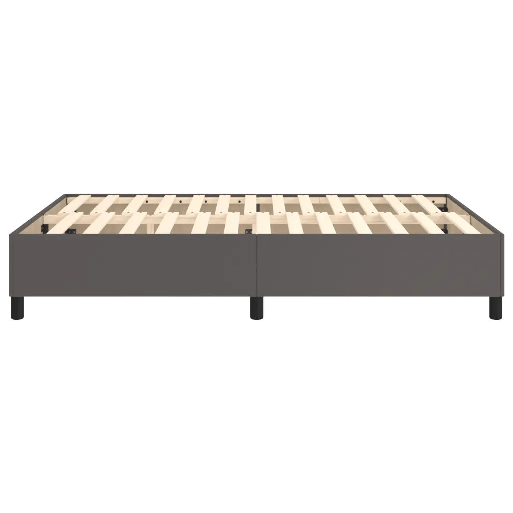Struttura Letto a Rete a Molle-Giroletto Grigio 140x200 cm in Similpelle 257807
