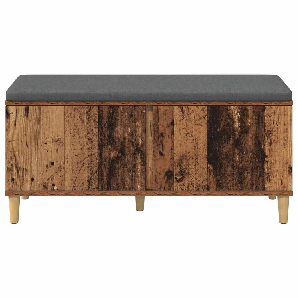 Panca per ingresso con cuscino-Sgabello-Panca da Corridoio Legno vecchio 60 x 38 x 46 cm 656267