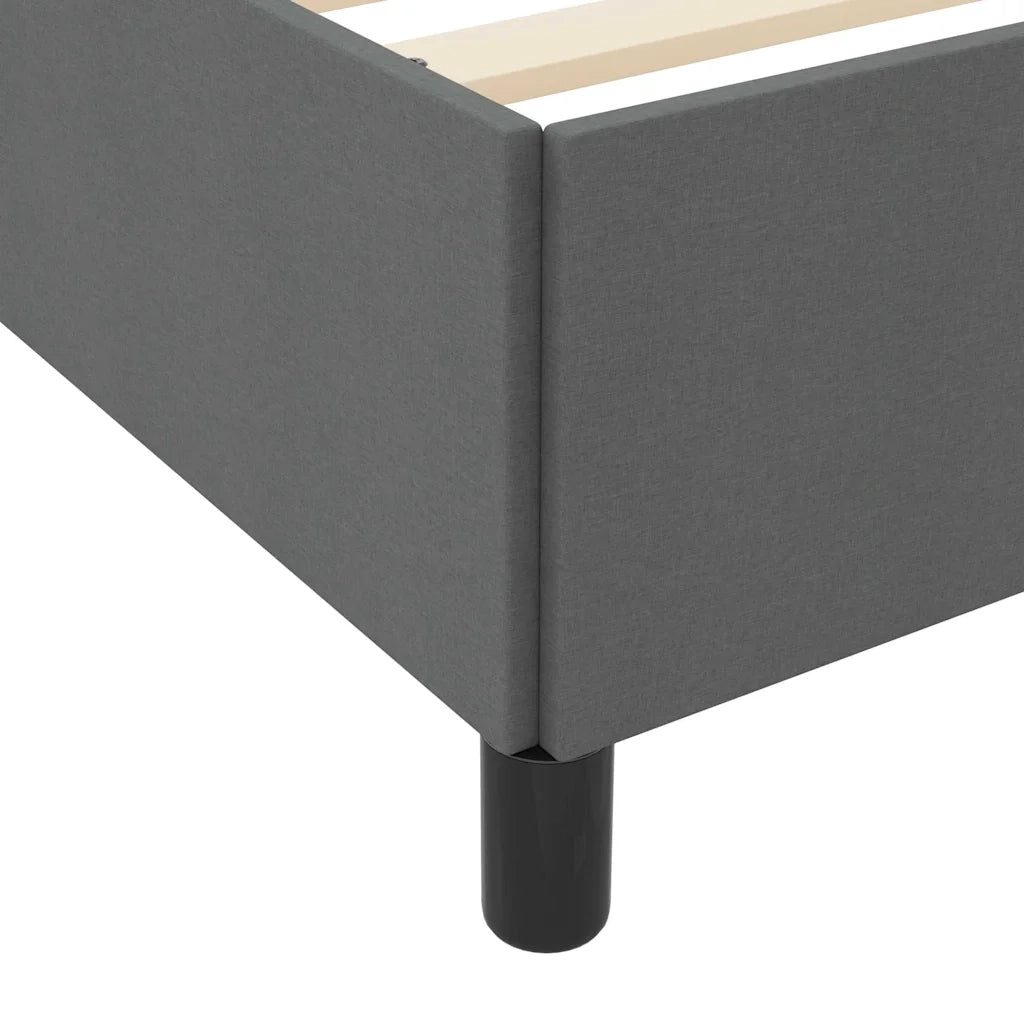 vidaXL Letto a molle Grigio scuro Nero 160 x 200 cm