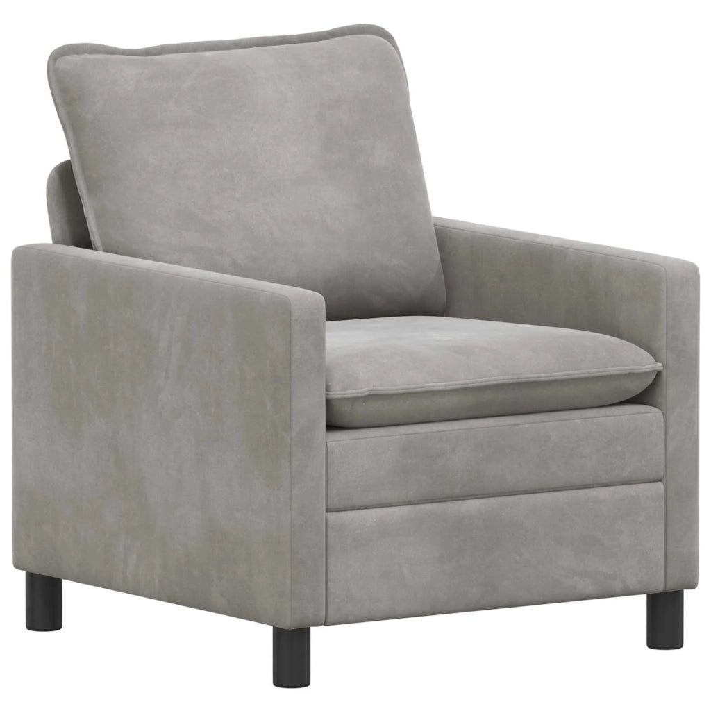 Set di divani 2 pcs Grigio Chiaro Velluto 3417025