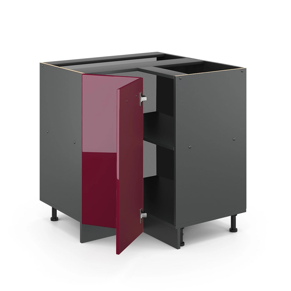 Vicco Mobile ad angolo cucina Rosso lucido 75.6 cm , PL Rovere