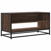 Mobile TV multimediale scaffale TV credenza mobile TV sala da pranzo soggiorno camera da letto rovere 91 x 40 x 46 cm legno ingegnerizzato e metallo marrone 02_0027245