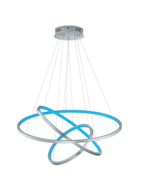 Lampada a Sospensione da Interno a LED in Metallo Nickel Opaco