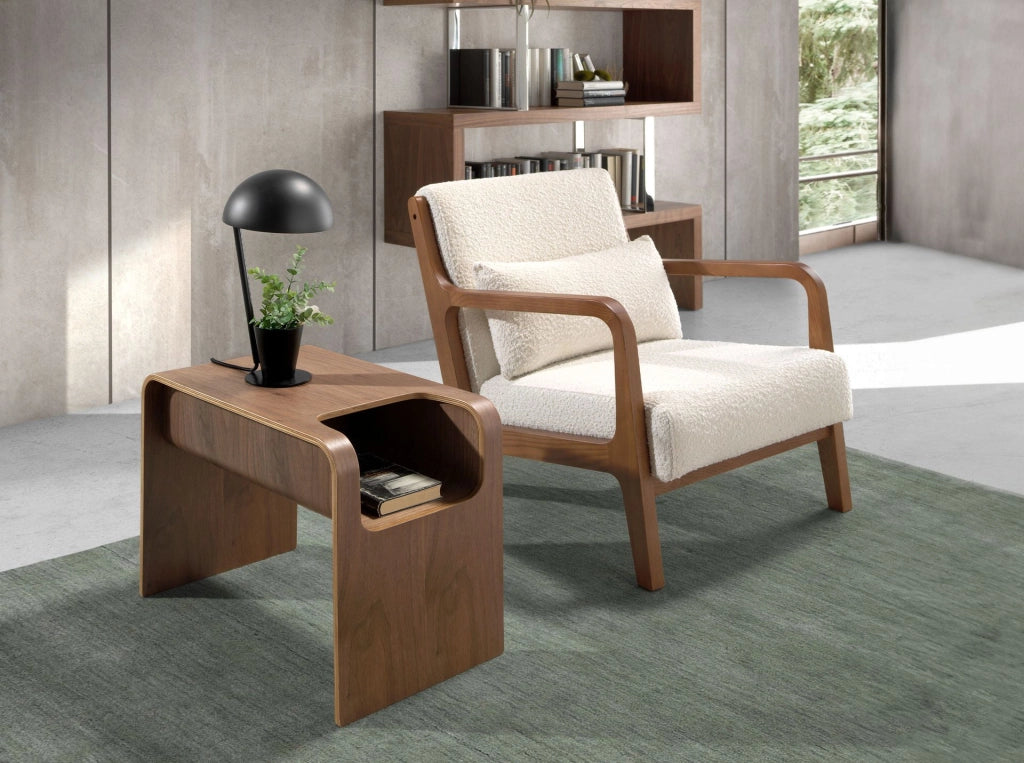 Poltrona in tessuto bianco