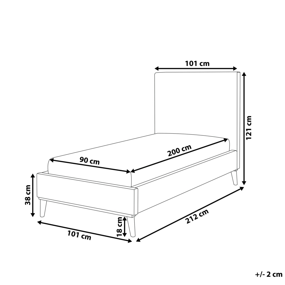 Letto imbottito in velluto grigio 90 x 200 con struttura imbottita a nido d'ape trapuntato stile classico