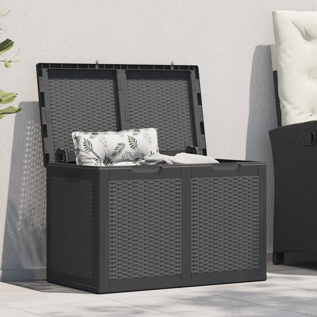 Baule da Giardino 180 L Nero in Rattan PP CFW6125181