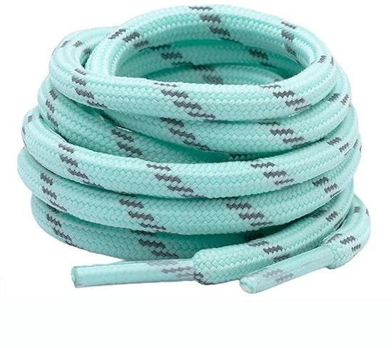 Vetture per stivali a rilievo circolare 50 cm - 2 paia - viti per stivali con rilievo circolare riflettente e spesse strisce trasversali - diametro 5 mm corda di cotone intrecciata colorata - cinturone per pantaloncini per bambini e adulti