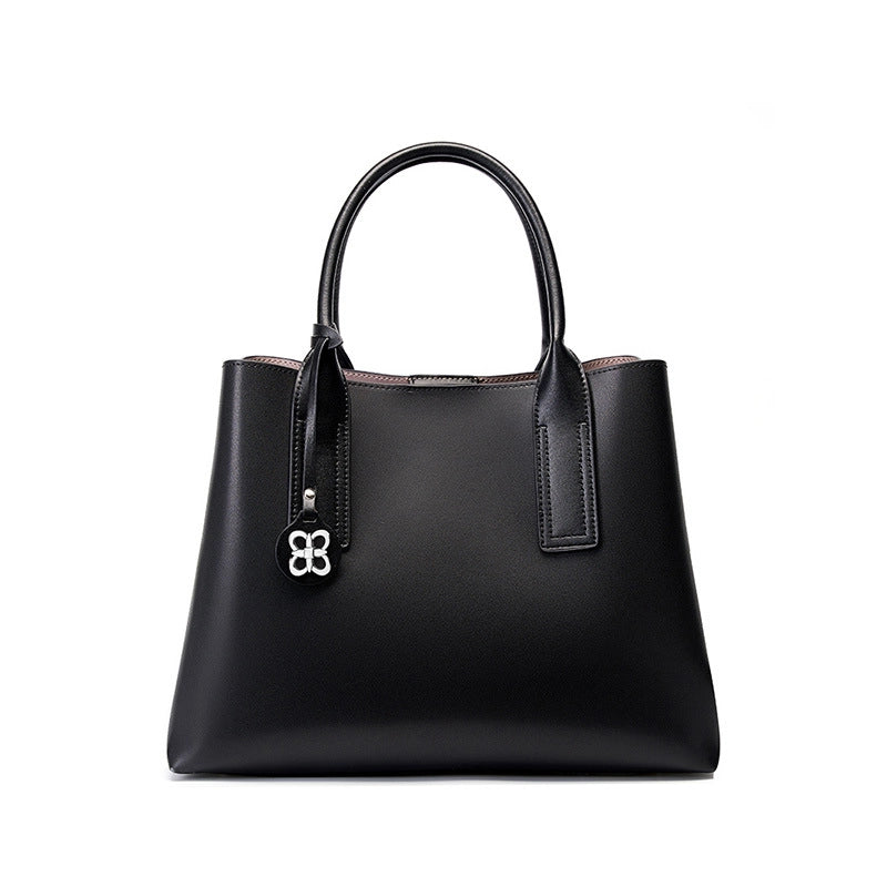 Borse e borsette da donna in vera pelle, modello a mano, borsa tote nera