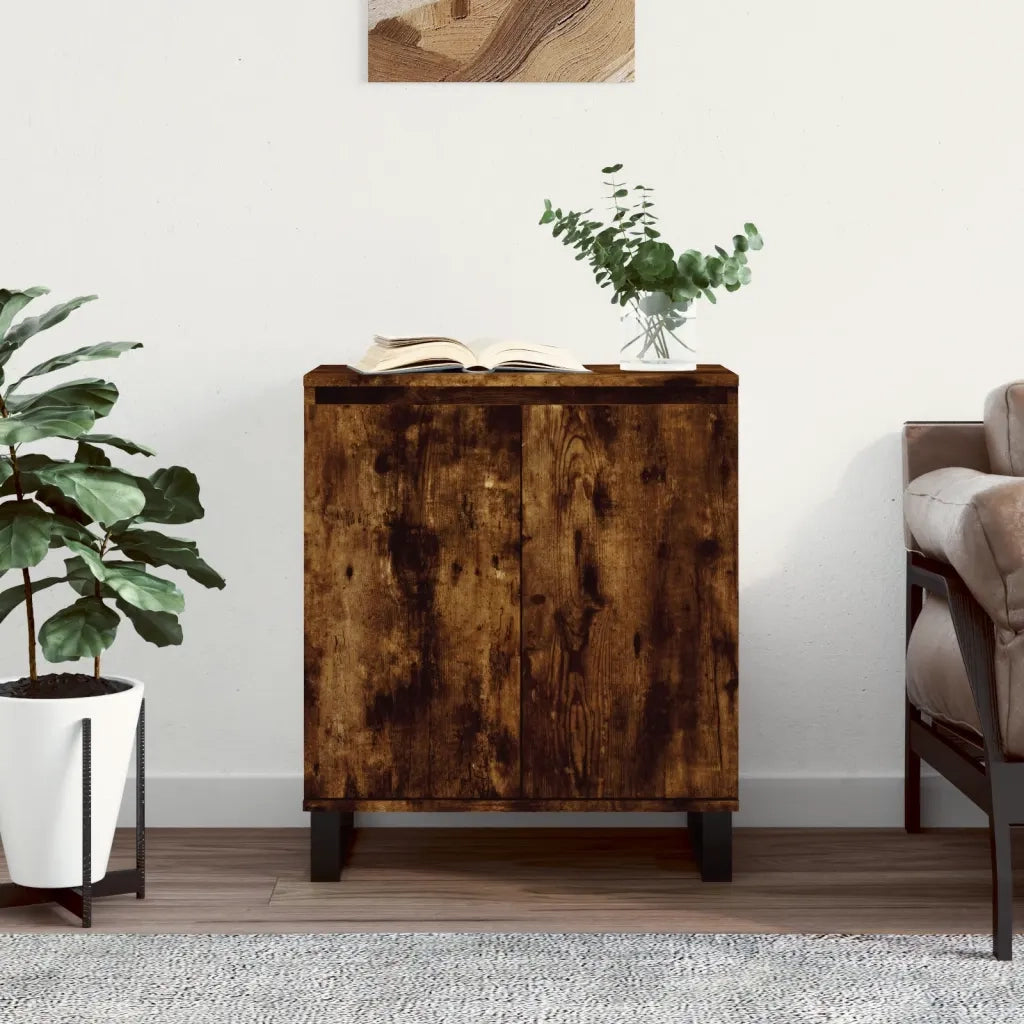Credenza | Madia | Buffet da pranzo | Armadio da pranzo Rovere Fumo 60x35x70 cm in Legno Multistrato