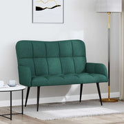 Sofa a Due Posti Verde Scuro 115 x 61 x 87 cm Tessuto
