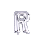Trade Shop - Palloncino Gonfiabile Elio Lettera R Argento 35 Cm Compleanno Festa Party Casa -