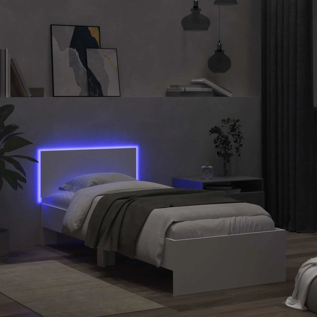 Letto con LED Bianco 80 x 200 cm Legno ingegnerizzato