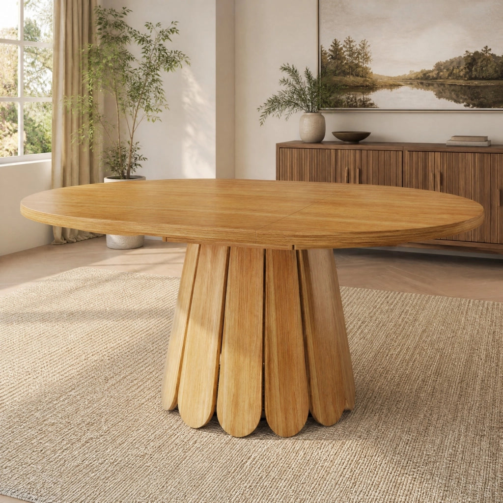 TAVOLO da pranzo allungabile 118-158x118x76,8 cm MDF marrone