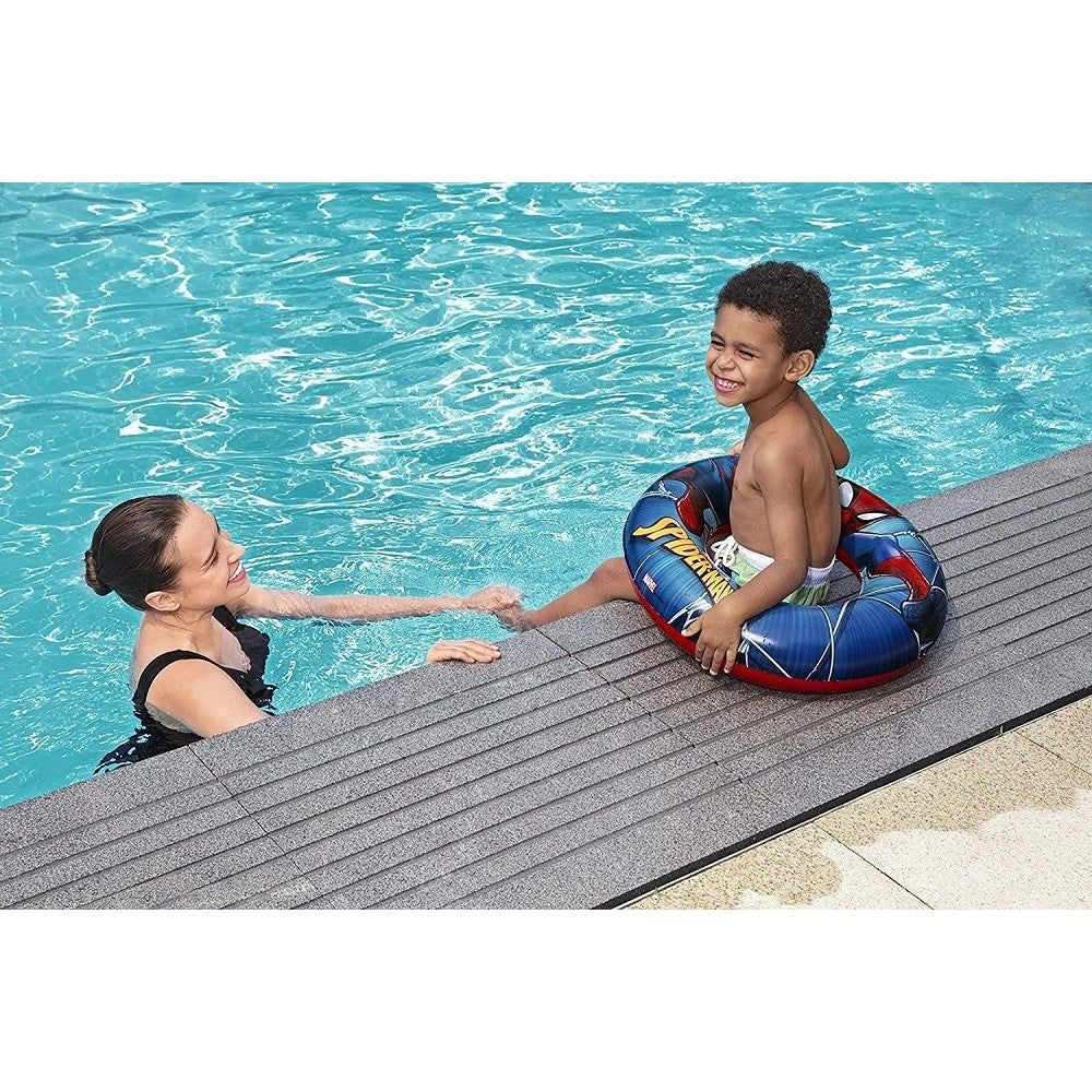 Trade Shop - Salvagente Gonfiabile Spider-man Multicolore 56cm Da Spiaggia Mare Piscina 98003 -