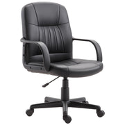 Sedia da Ufficio Girevole Regolabile ¨C zephmum ¨C Similpelle Nero 60x60x94-103cm