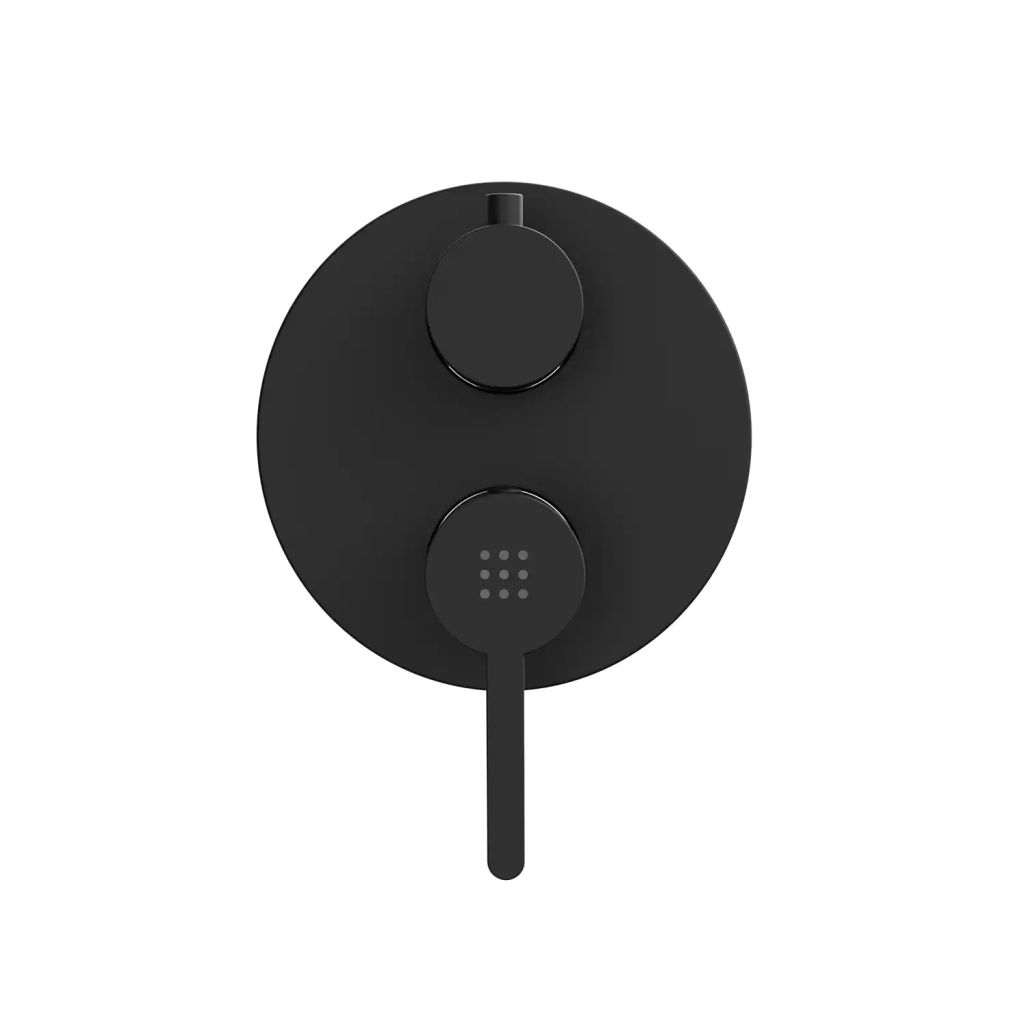 Set doccia nero opaco - Miscelatore incasso 2 vie Virna, braccio 30cm, soffione 20cm e doccino