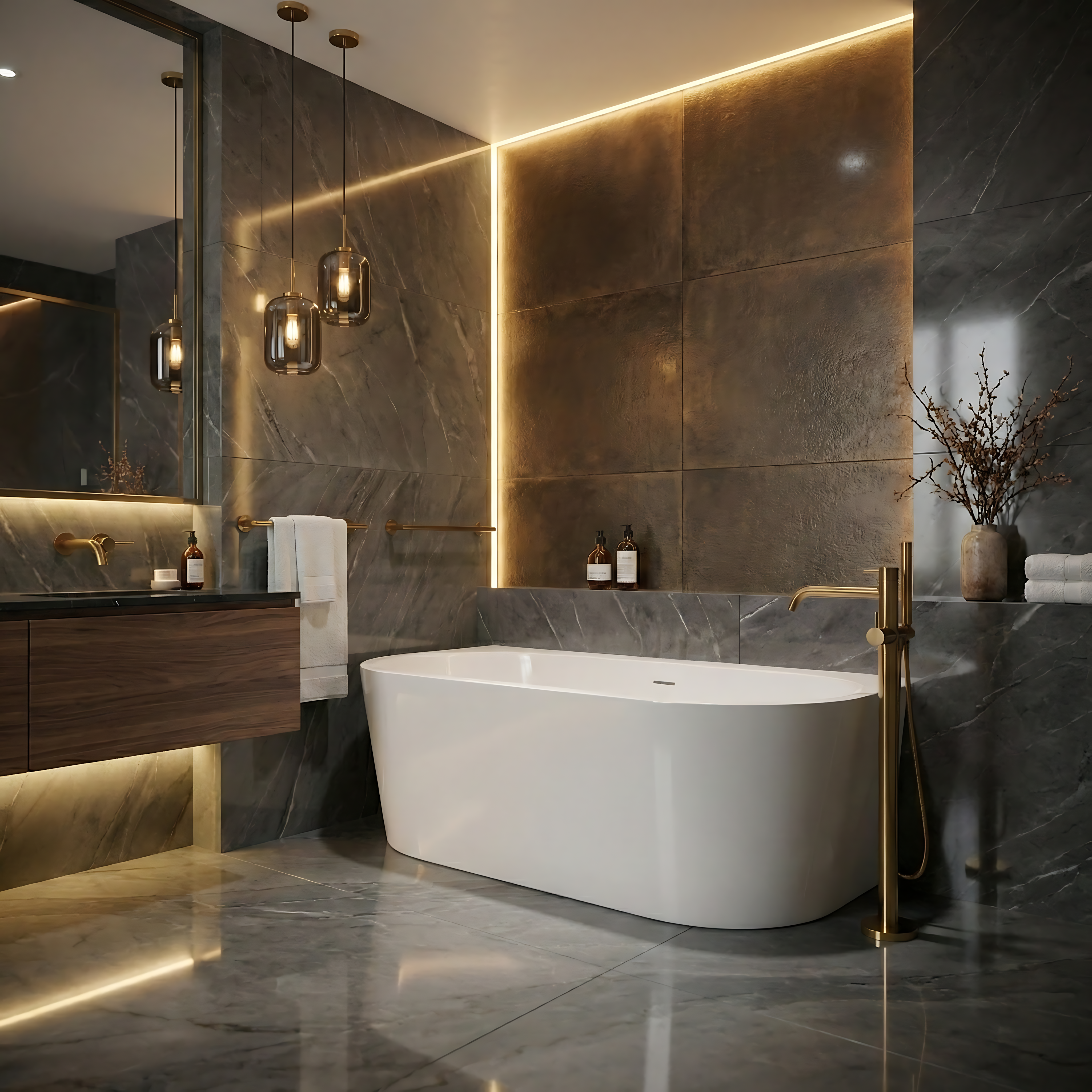 Vasca Bagno A Parete Olimpia 150cm Copritappo cromo