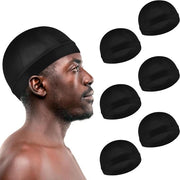 6 pezzi di Durag ad onda nera per capelli, capelli a goccia, capi per protezione della testa, capi per protezione del viso, capi per protezione della testa per bambini e adulti, neri, unico taglia