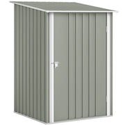 Casetta da Giardino in Acciaio con Porta ¨C Minimal ¨C Grigio Chiaro 100x104x160 cm