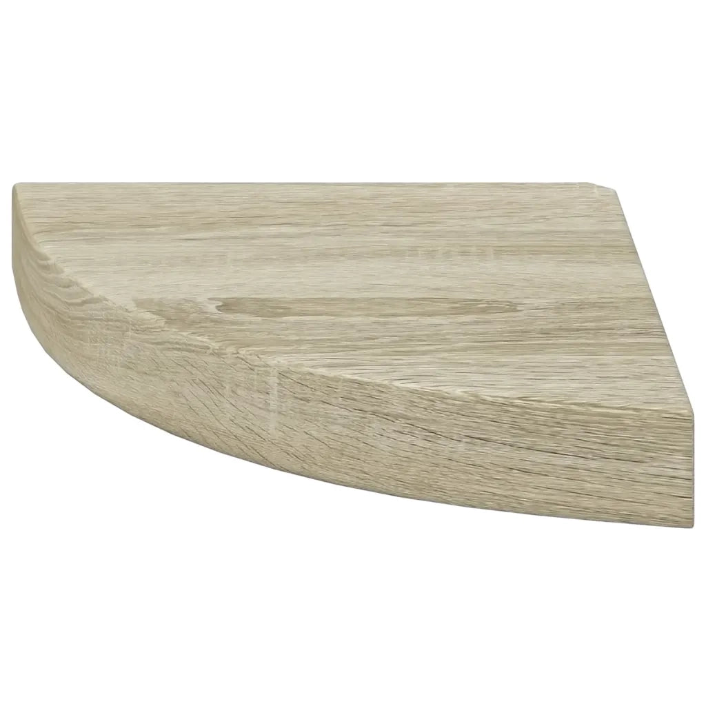 Scaffale Angolare a Parete Rovere 25x25x3,8 cm in MDF 323904