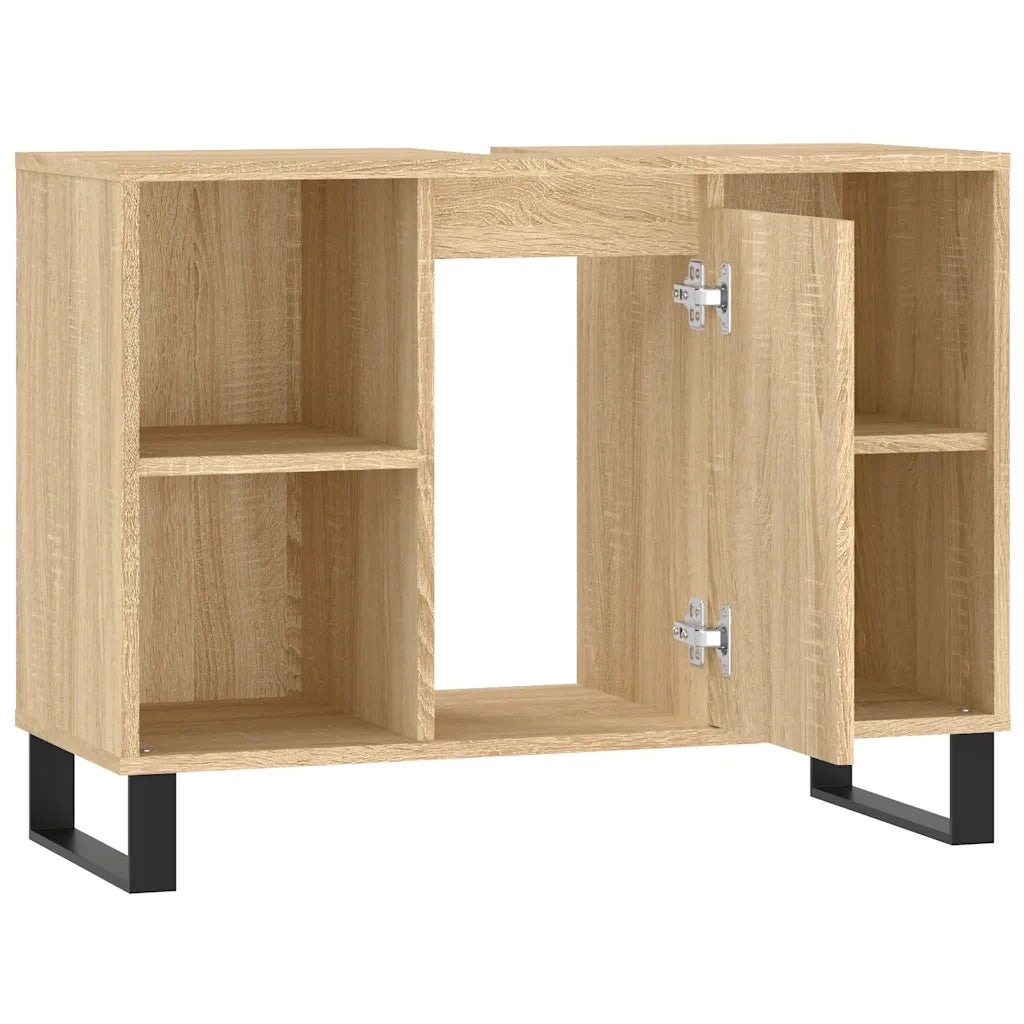 vidaXL Mobile da Bagno Rovere Sonoma 80x33x60 cm in Legno Multistrato
