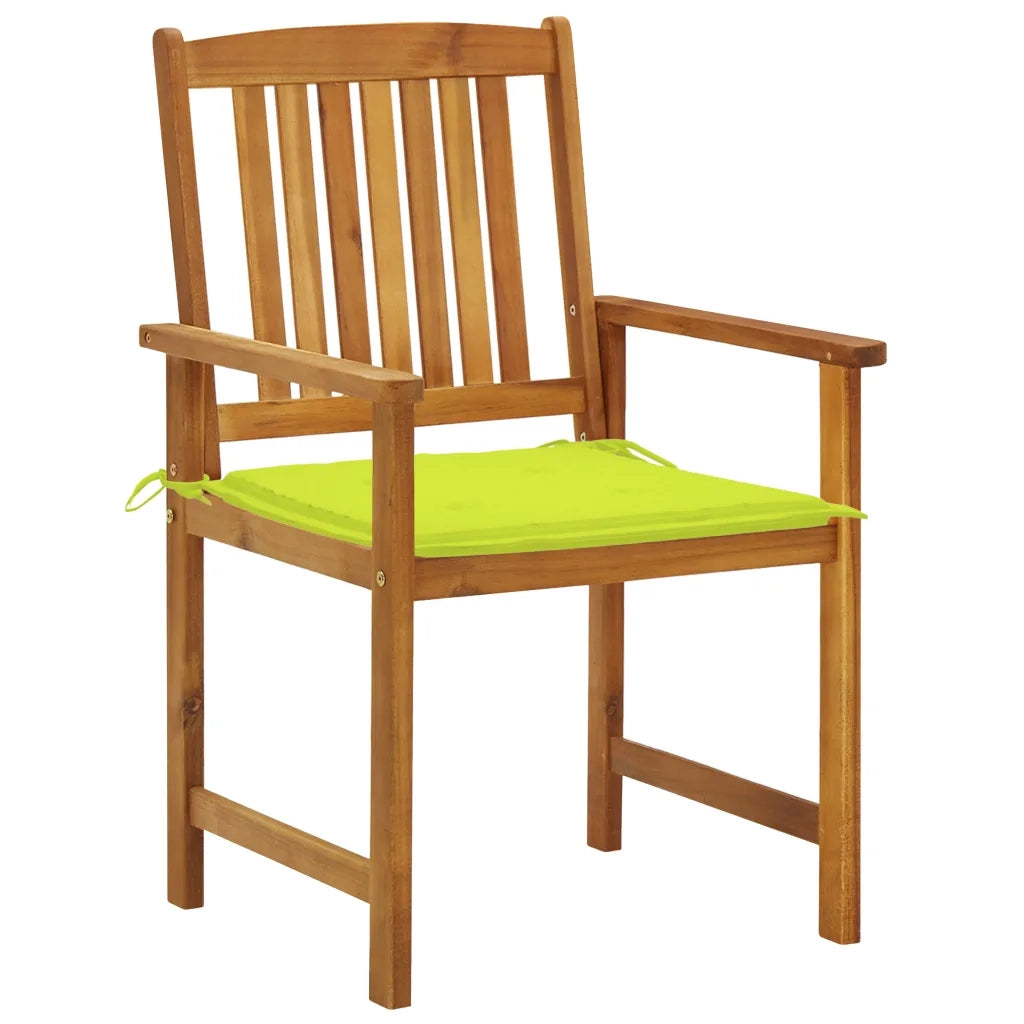 Sedie da Giardino con Cuscini 4 pz in Massello di Acacia cod mxl 25702