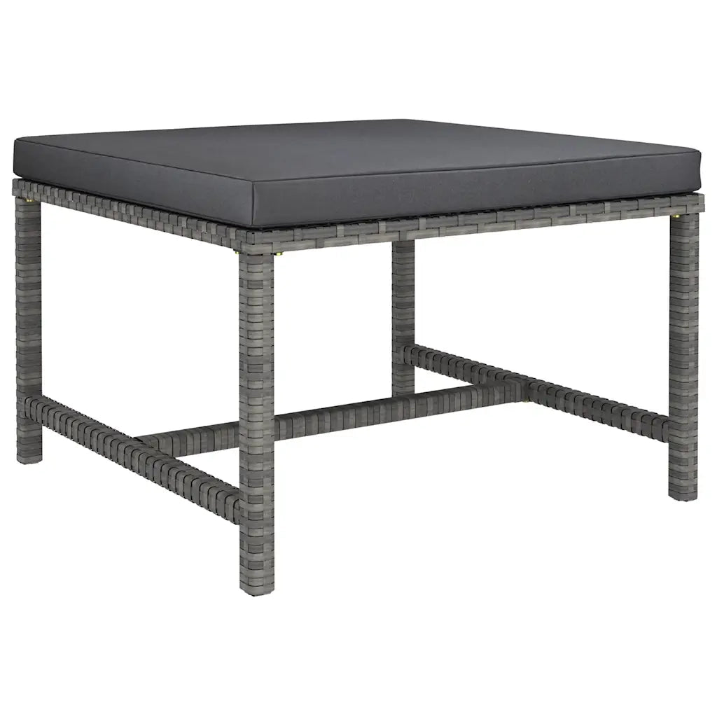 Set Divani da Giardino 12 pz con Cuscini in Polyrattan Grigio 3059777